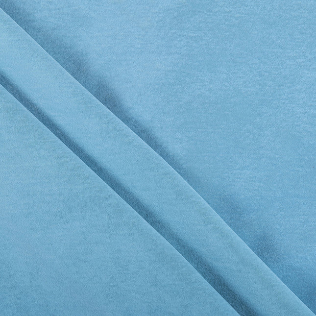 Medium Blue Colour Plain Velvet Flock Easy Clean Sofa, Chair and Curtain Fabric