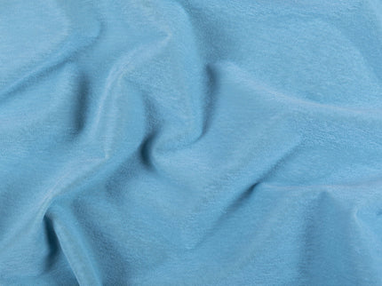 Medium Blue Colour Plain Velvet Flock Easy Clean Sofa, Chair and Curtain Fabric