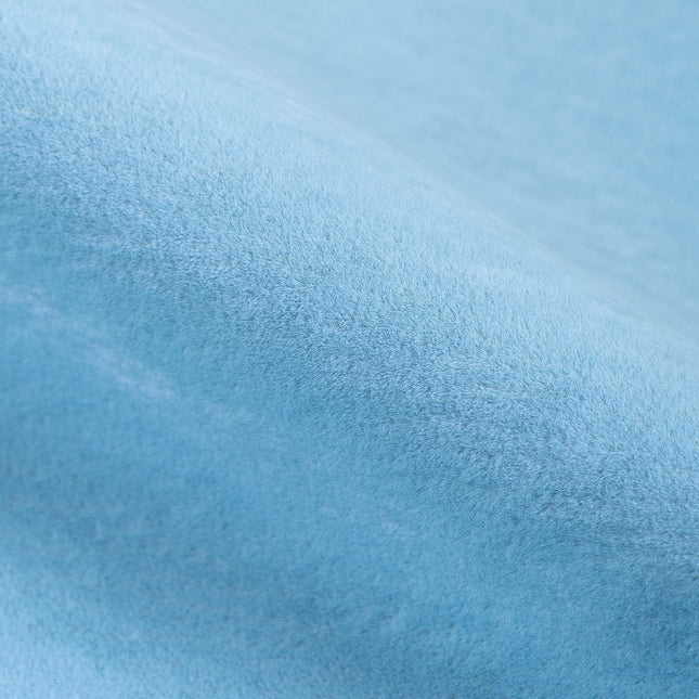 Medium Blue Colour Plain Velvet Flock Easy Clean Readymade Curtain