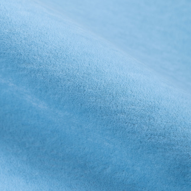 Medium Blue Colour Textured Velvet Flock readymade cushion cover
