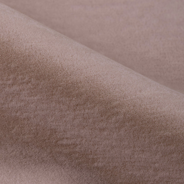 Peach Colour Plain Velvet Flock Easy Clean Sofa, Chair and Curtain Fabric