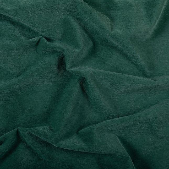 Medium Green Colour Plain Velvet Flock Easy Clean Sofa, Chair and Curtain Fabric
