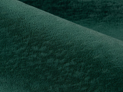 Medium Green Colour Plain Velvet Flock Easy Clean Sofa, Chair and Curtain Fabric