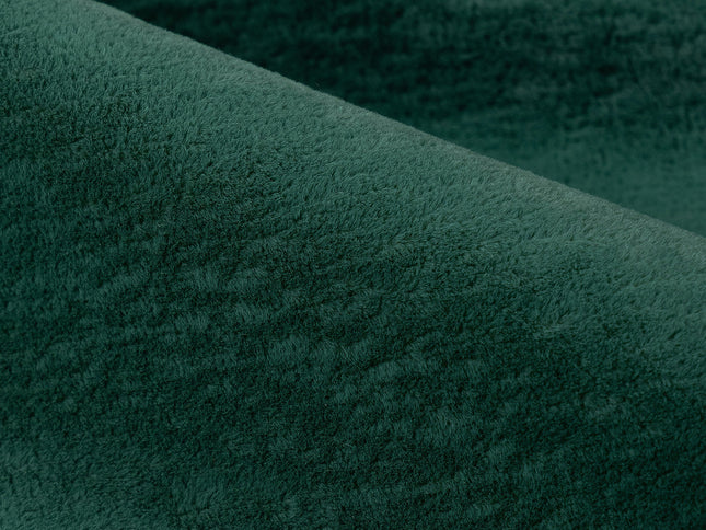 Medium Green Colour Plain Velvet Flock Easy Clean Sofa, Chair and Curtain Fabric