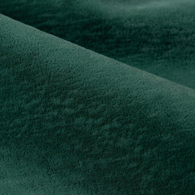 Medium Green Colour Plain Velvet Flock Easy Clean Sofa, Chair and Curtain Fabric