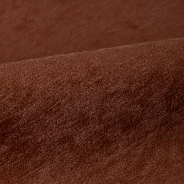Cinnamon Brown Colour Plain Velvet Flock Readymade cushion cover