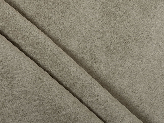 Olive Light Brown Colour Plain Velvet Flock Easy Clean Sofa, Chair and Curtain Fabric