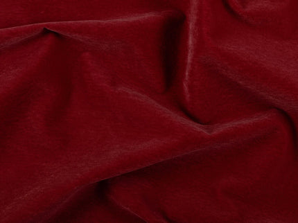 Rust Red Colour Plain Velvet Flock Easy Clean Sofa, Chair and Curtain Fabric