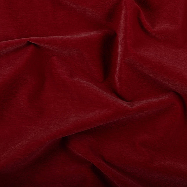 Rust Red Colour Plain Velvet Flock Easy Clean Sofa, Chair and Curtain Fabric