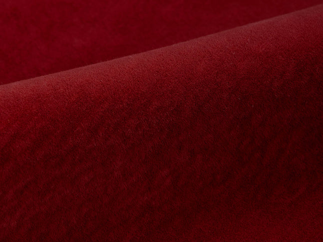 Rust Red Colour Plain Velvet Flock Easy Clean Sofa, Chair and Curtain Fabric