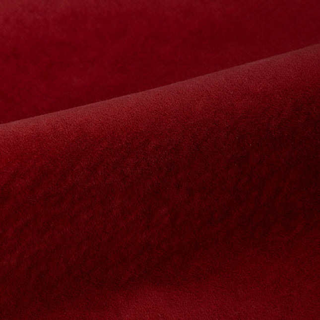 Rust Red Colour Plain Velvet Flock Easy Clean Sofa, Chair and Curtain Fabric