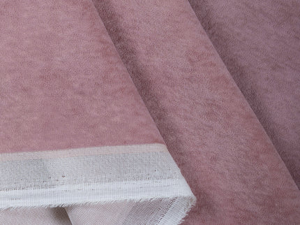 Ultra Pink Colour Plain Velvet Flock Easy Clean Readymade Curtain