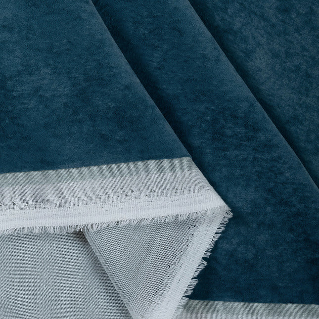 Sacramento Green Colour Plain Velvet Flock Easy Clean Sofa, Chair and Curtain Fabric