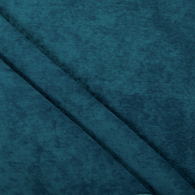 Turquoise Colour Plain Velvet Flock Easy Clean Sofa, Chair and Curtain Fabric