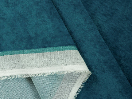 Turquoise Colour Plain Velvet Flock Easy Clean Sofa, Chair and Curtain Fabric