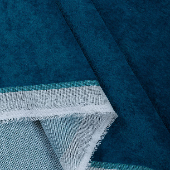 Turquoise Colour Plain Velvet Flock readymade cushion cover