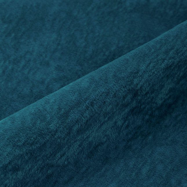 Turquoise Colour Plain Velvet Flock Easy Clean Sofa, Chair and Curtain Fabric