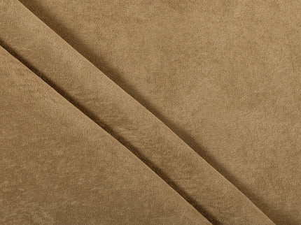 Peanut Brown Colour Plain Velvet Flock Easy Clean Sofa, Chair and Curtain Fabric