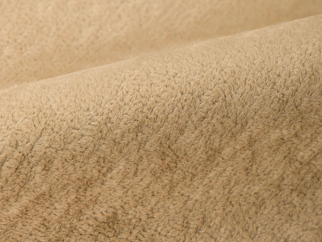 Peanut Brown Colour Plain Velvet Flock Easy Clean Sofa, Chair and Curtain Fabric