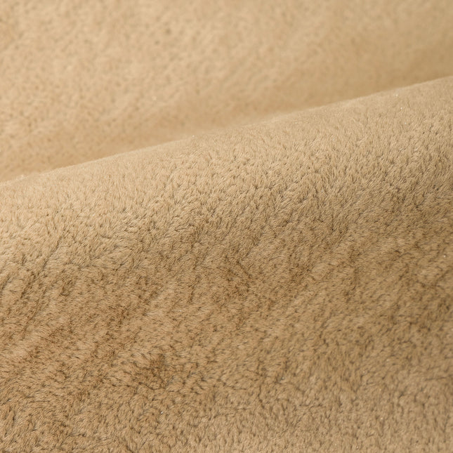 Peanut Brown Colour Plain Velvet Flock Easy Clean Sofa, Chair and Curtain Fabric