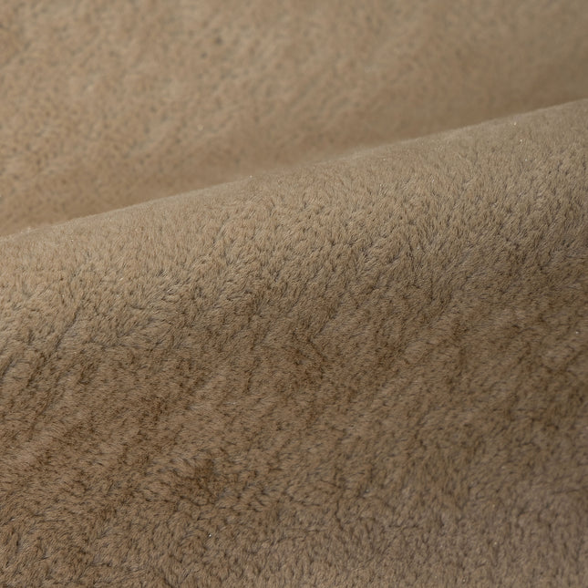 Peanut Brown Colour Plain Velvet Flock Readymade cushion cover