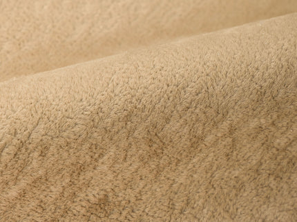 Peanut Brown Colour Plain Velvet Flock Easy Clean Readymade Curtain