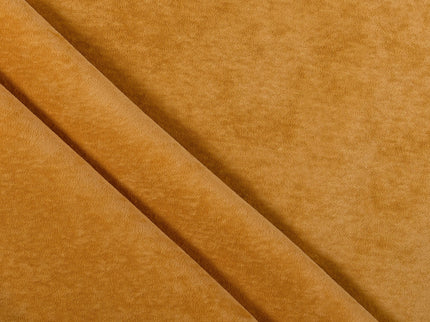 Dark Yellow Colour Plain Velvet Flock Easy Clean Sofa, Chair and Curtain Fabric
