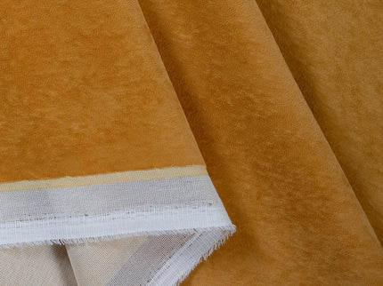 Dark Yellow Colour Plain Velvet Flock Readymade cushion cover