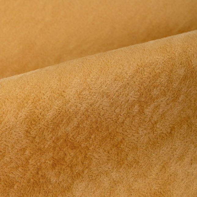 Dark Yellow Colour Plain Velvet Flock Easy Clean Sofa, Chair and Curtain Fabric