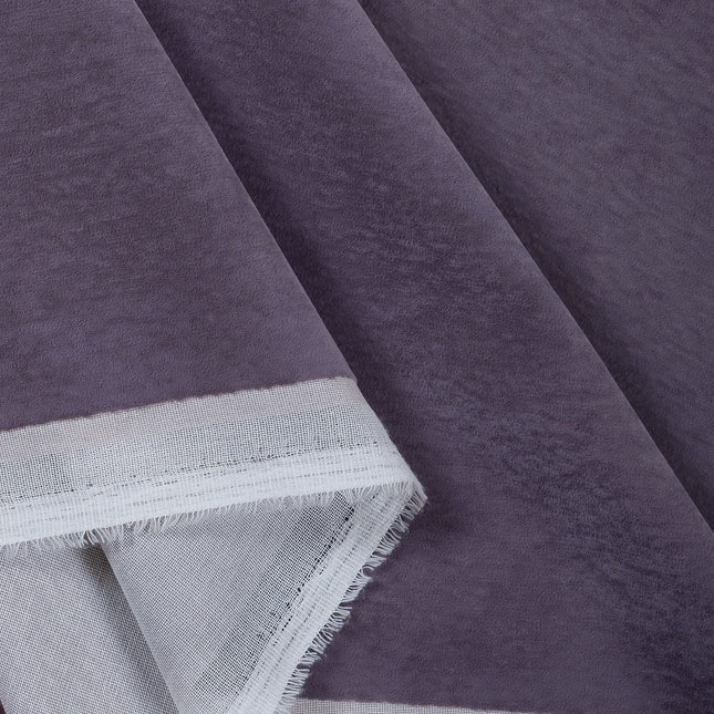 Mauve Violet Colour Plain Velvet Flock Easy Clean Sofa, Chair and Curtain Fabric