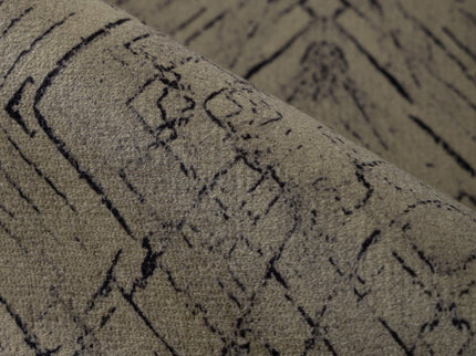 Brass Colour Geometric Pattern Suede Sofa, Chair and Curtain Fabric