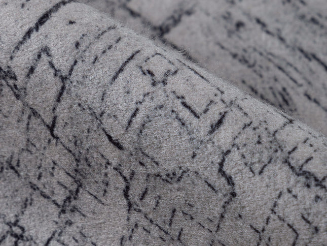 Beige Grey Colour Geometric Pattern Suede Sofa, Chair and Curtain Fabric