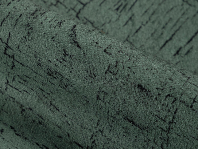 Olive Green Colour Geometric Pattern Suede Sofa, Chair and Curtain Fabric