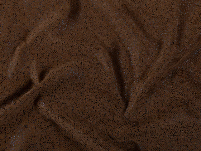 Olive Brown Colour Textured Suede Sofa, Chair and Curtain Fabric