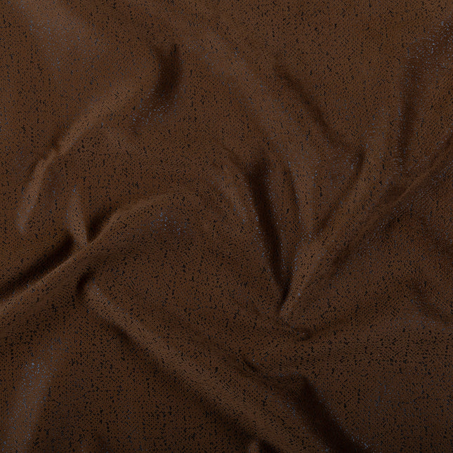 Olive Brown Colour Textured Suede Sofa, Chair and Curtain Fabric