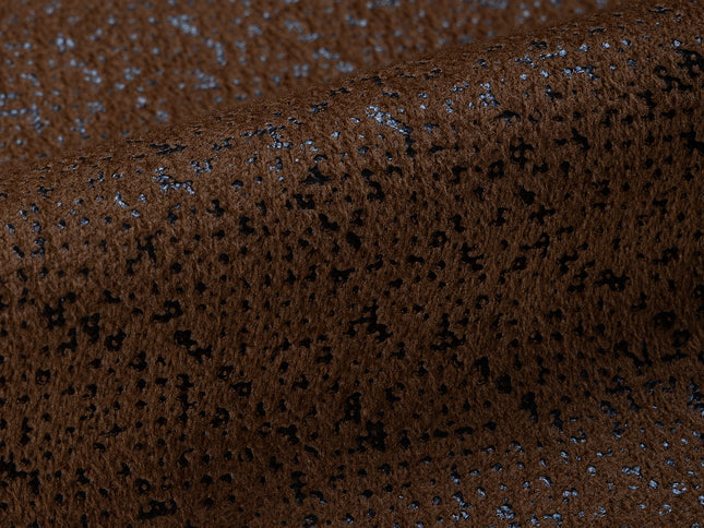 Olive Brown Colour Textured Suede Sofa, Chair and Curtain Fabric