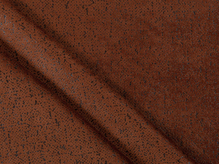 Rust Brown Colour Textured Suede Sofa, Chair and Curtain Fabric