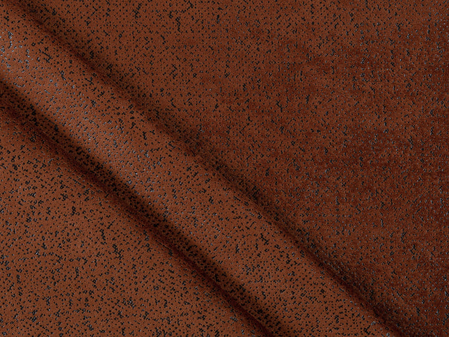 Rust Brown Colour Textured Suede Sofa, Chair and Curtain Fabric