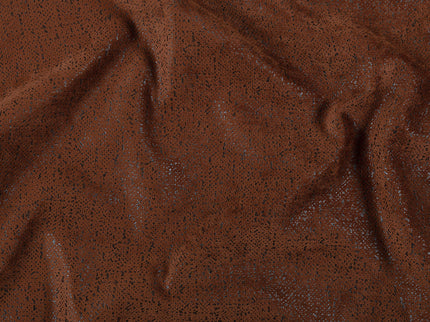 Rust Brown Colour Textured Suede Sofa, Chair and Curtain Fabric