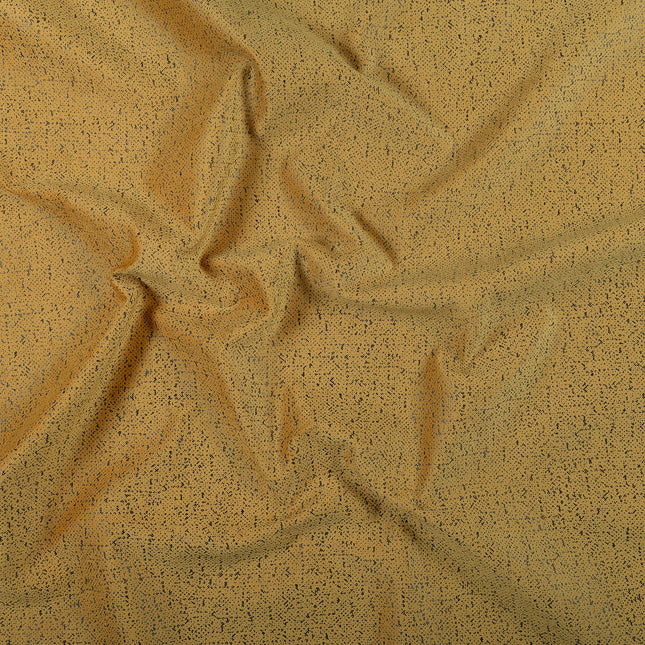 Mustard Yellow Colour Textured Suede Sofa, Chair and Curtain Fabric