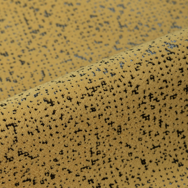 Mustard Yellow Colour Textured Suede Sofa, Chair and Curtain Fabric