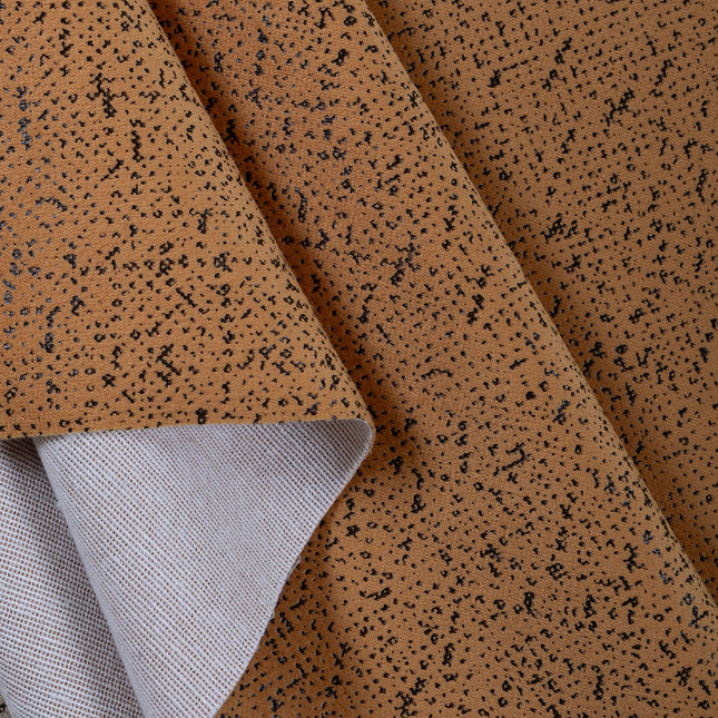 Ochre Golden Yellow Colour Textured Suede Sofa, Chair and Curtain Fabric