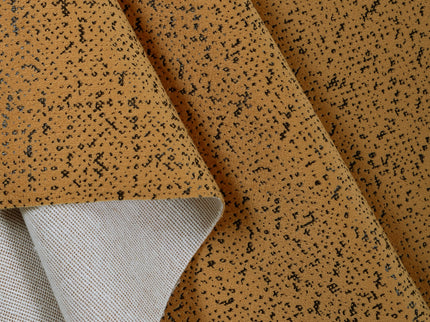 Ochre Golden Yellow Colour Textured Suede Sofa, Chair and Curtain Fabric