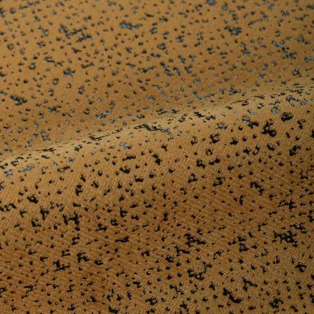 Ochre Golden Yellow Colour Textured Suede Sofa, Chair and Curtain Fabric