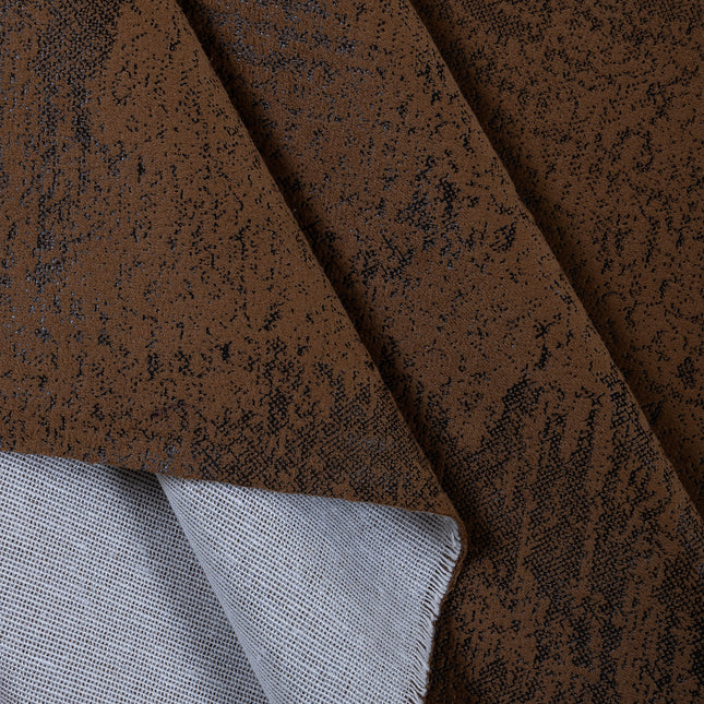 Olive Brown Colour Textured Suede Sofa, Chair and Curtain Fabric