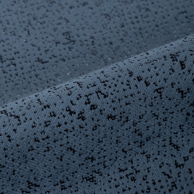 Blue Green Colour Textured Suede Readymade Curtain