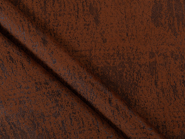 Rust Brown Colour Textured Suede Sofa, Chair and Curtain Fabric