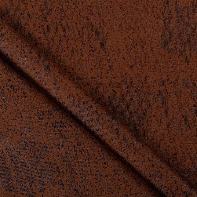 Rust Brown Colour Textured Suede Sofa, Chair and Curtain Fabric