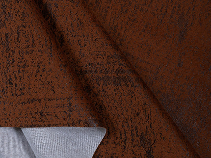 Rust Brown Colour Textured Suede Sofa, Chair and Curtain Fabric