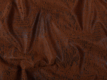 Rust Brown Colour Textured Suede Sofa, Chair and Curtain Fabric